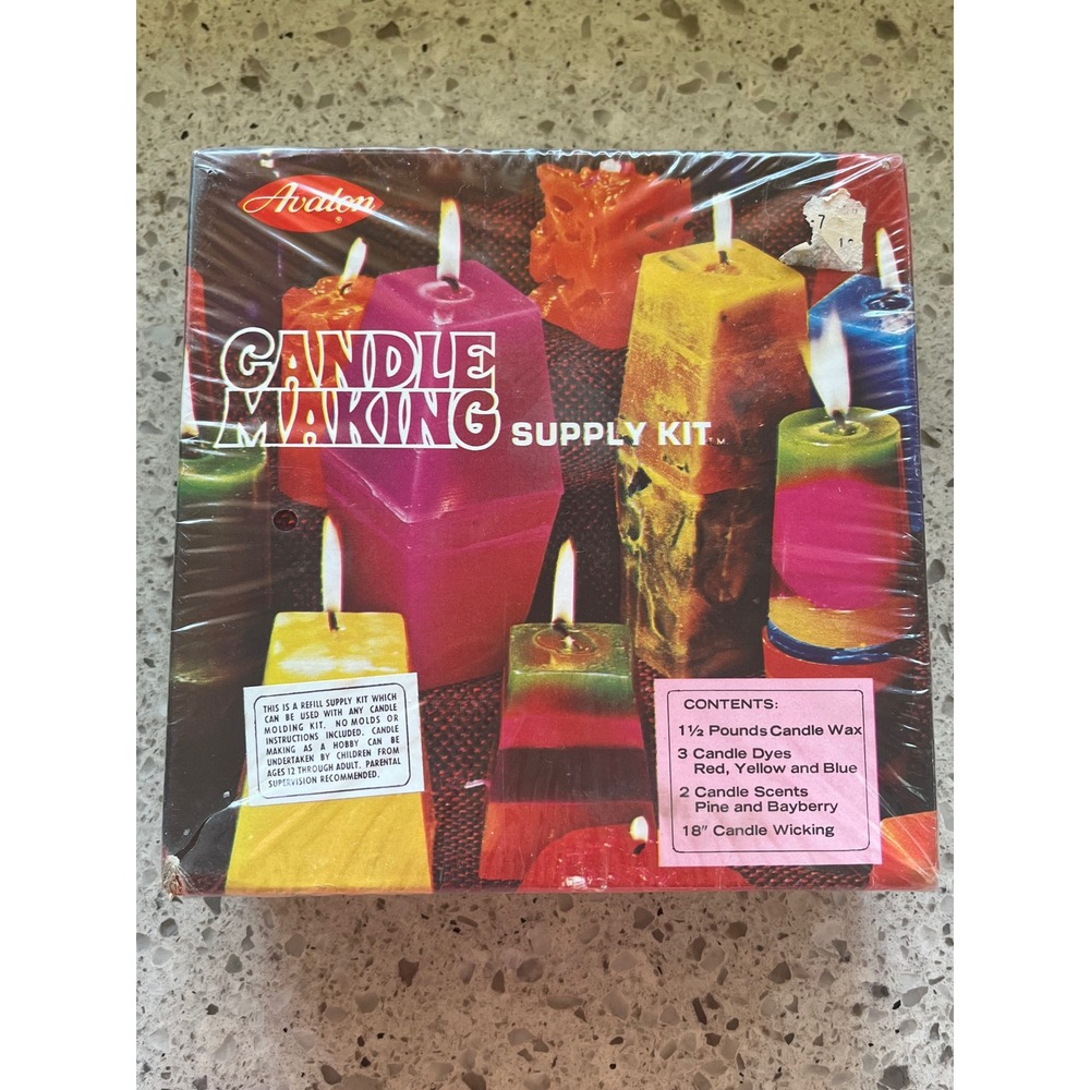 Vintage Avalon Candle Making Supply Kit No 493 Wax Dyes Scent Wick New Sealed
